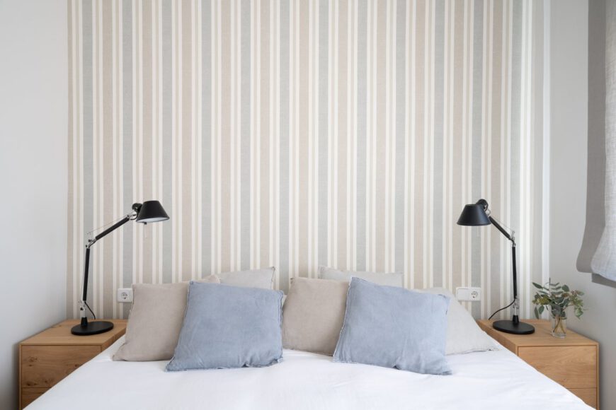 papel tapiz en dormitorio